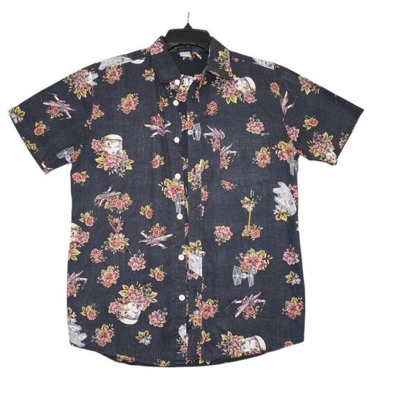 Star Wars Floral Tropical Button-Up Shirt – Men’s Size Medium – Lucasfilm - Picture 1 of 6